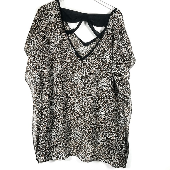 Victoria's Secret Cheetah Print Sheer Pullover Top - Picture 3 of 3
